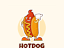 design a unique hot dog logo for your brand