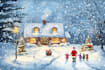 create festive holiday christmas design illustration