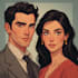create couple portrait illustration