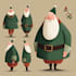 illustrate christmas card,christmas character