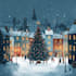create a beautiful illustrated christmas card