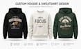 design premium custom hoodie and sweatshirt graphics