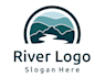 create a contemporary unique river logo with new idea