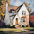 do an watercolor house portrait