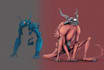 draw a fantasy creature, monster, alien in my style