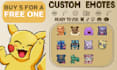 create cute, custom emotes with fast delivery