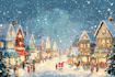 create cute christmas pattern and illustration