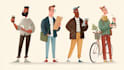 create a digital vector flat character or object illustrations