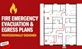 design fire emergency evacuation plan, egress plan, fire escape plan