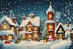 create festive holiday christmas design illustration