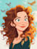 design cute disney cartoon portrait