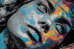paint expressive colorful abstract portrait