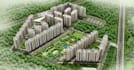 reconfigure 3d architectural rendering, residential complex, gated community,