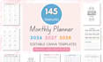 design custom minimalist monthly printable planner daily weekly journal notebook