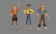 do 3d retro, ps1, ps2, y2k low poly game character, lowpoly character, animation