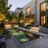 design landscape, terrace, backyard, pool, and patio