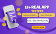 provide 12 testers closed testing 20 testers mobile app testing 12 testers