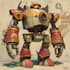custom futuristic mecha robot character art