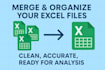 combine excel files into one organized data