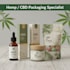 design supplement or hemp product packaging box and label