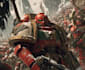 create epic warhammer character art in grimdark detailed