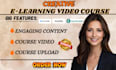 create elearning course and explainer video course content and educational video