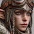 unique fantasy, sci fi, character with hyper realistic style
