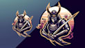 make different samurai knight mascot logo for your company