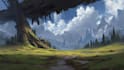 draw the landscape illustration or concept art
