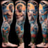 create a tattoo design for leg sleeve