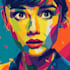 paint expressive colorful abstract portraits