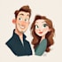 draw cartoon disney couple portrait