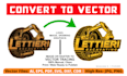 do redraw logo, png to vector, svg, vector tracing convert image to vector