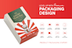 create amazon product packaging design, fba box, label with 3d mockup