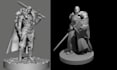 sculpt 3d character model, 3d dnd character miniature, 3d tabletop miniature stl