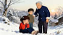 create soft cinematic 2d animation, with warm japanese inspired art