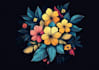 create mystic floral emblem with symbolic detailing