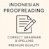 proofread, edit, and correct indonesian grammar and writing