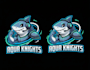 do creative shark mascot logo with t shirt design