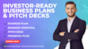 create a  business plan, pitch deck, and financial plan