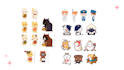 create cute animal  for stickers and clip art