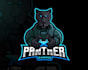 do awesome panther head cartoon mascot logo design