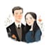 paint custom couple portrait