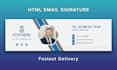 create a professional responsive clickable HTML email signature