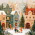 draw unique christmas illustration