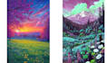 create anime style scenery