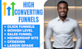 build clickfunnels or gohighlevel sales funnel and website