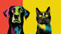 draw pop art dog cat pet potrait