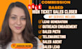 commission based sales representative online sales sales closer lead generation