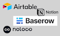 airtable,marketplace, baserow, notion, noloco, softr expert